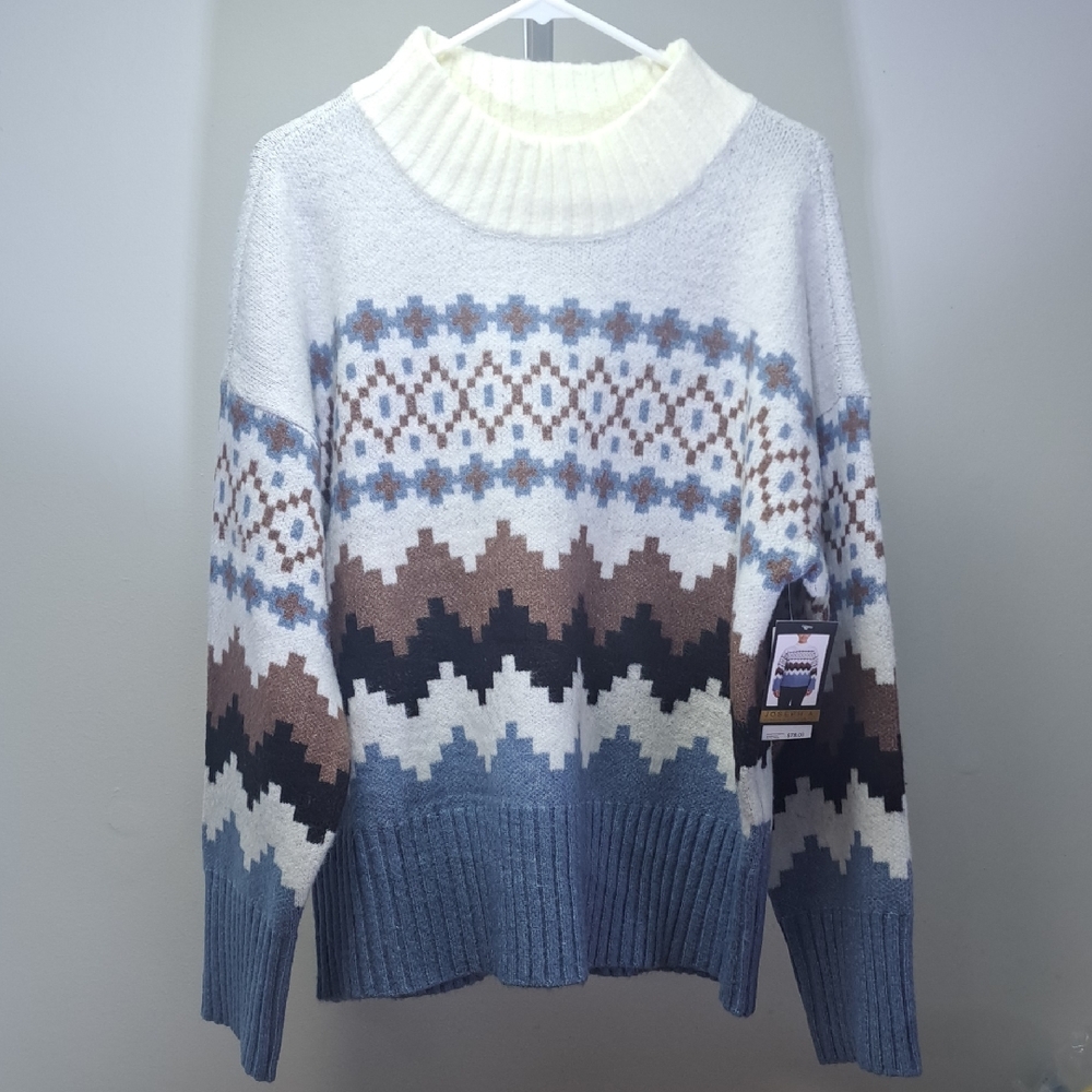 Joseph A. Corlorful Fair Isle Sweater
